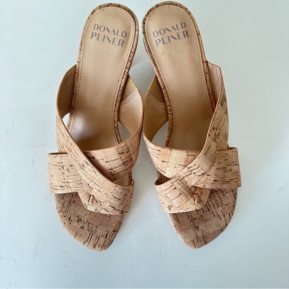 NEW Donald Pliner Aylla Cork Heeled Women's Sandals, Sz7M - Picture 4 of 14
